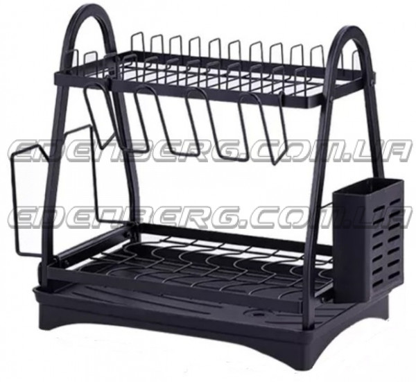 EB-17982 Сушарка Для Посуду - Двоярусна - Чорна - Настільна