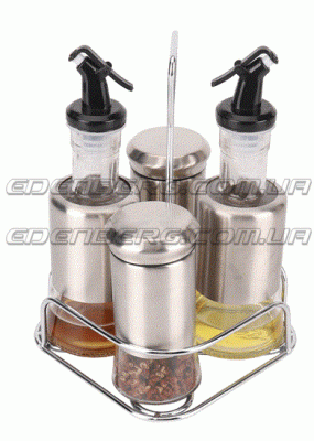 FRU-130 Набор Для Специй На Подставке Из 4х Предметов