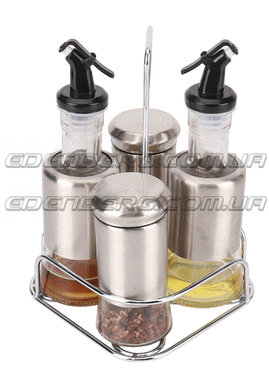 FRU-130 Набор Для Специй На Подставке Из 4х Предметов