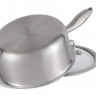 EB-17001 Ковш из нержавеющей стали с антипригарным покрытием и крышкой, 1.5 л