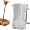 EB-330 Френч-прес 600 мл. Колба із жароміцного скла, кришка бамбук
