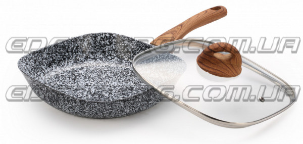 EB-3343 Сковорода Квадратная Форма Гранитное Покрытие 24x4.9 см.