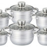 EB-4037 Набір Кухонного Посуду 12 Предметів Нержавіюча Сталь