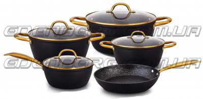 AC-1680.12 Набір Кухонного Посуду 9 Предметів Литий Алюміній 