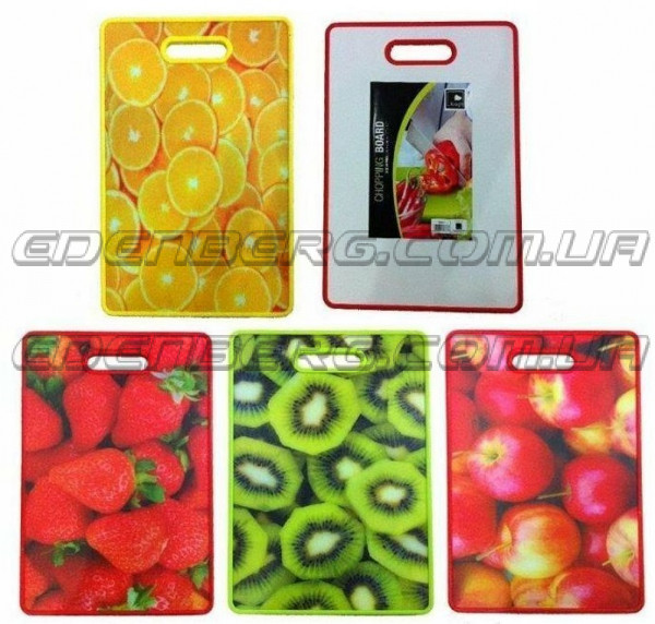 FRU-806 Разделочная доска Premium 3D Fruit Collection (37х23х0.9 см)