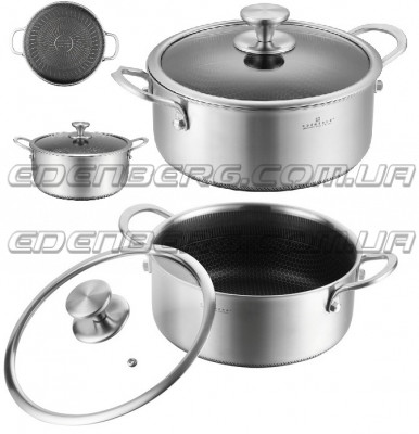 EB-17056 Кастрюля со стеклянной крышкой, 7,5 л (26 x 14,5 см)