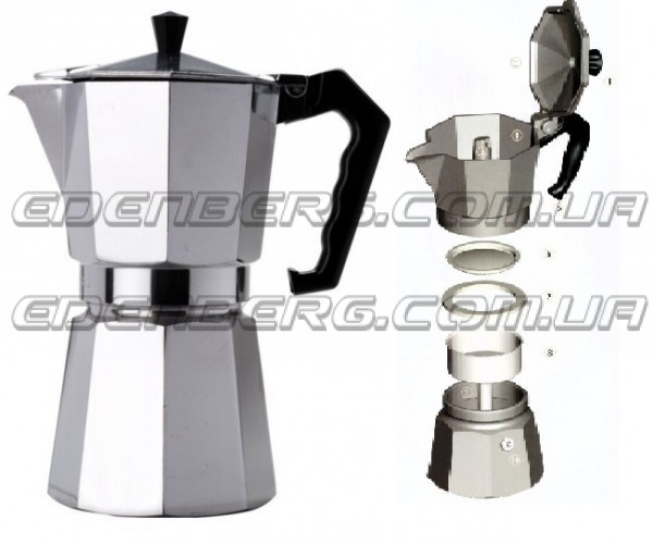 EB-3783 Гейзерная кофеварка эспрессо на 9 чашек