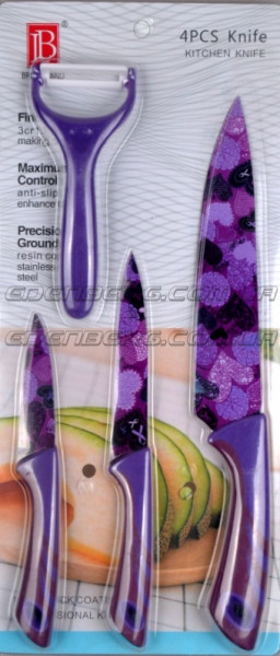 FRU-914 Наборы Ножей 4 Штк. Антибактериальное Покрытие