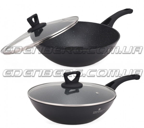 EB-14101 Сковорода Вок Зі Скляною Кришкою 3,3 Лтр. (28 см.) 