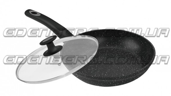 EB-4110 Сковорода Зі Скляною Кришкою Мармурове Покриття 26 см.